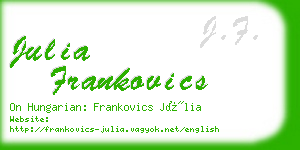 julia frankovics business card